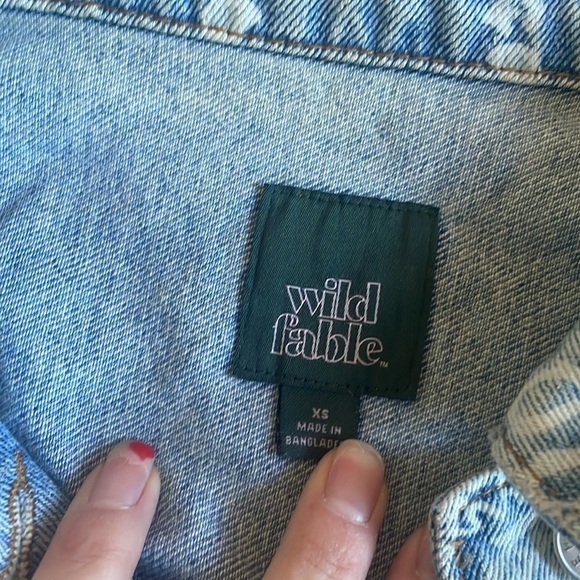 Wild Fable Oversized Bohemian Jean Jacket - Picture 9 of 11